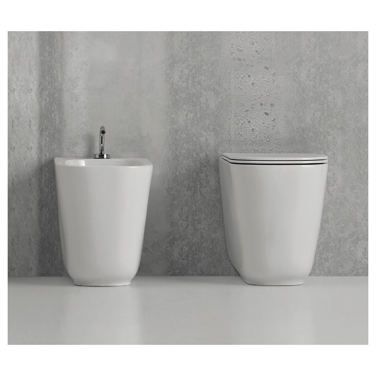 WC-istuin Kerasan Tribeca Rimless 5118, lattiamalli, valkoinen
