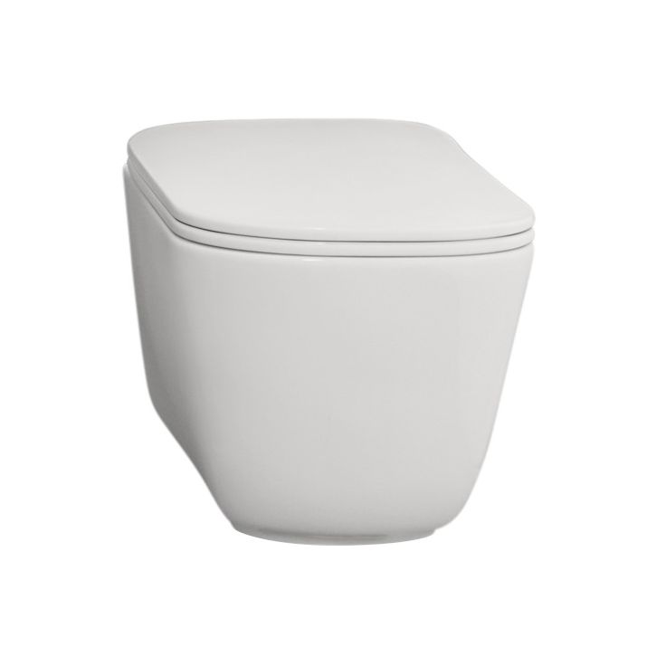 WC-istuin Kerasan Tribeca Rimless 5118 lattiamalli mattavalkoinen