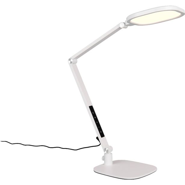Pöytä-/klipsivalaisin Trio Servo, LED, mattavalkoinen