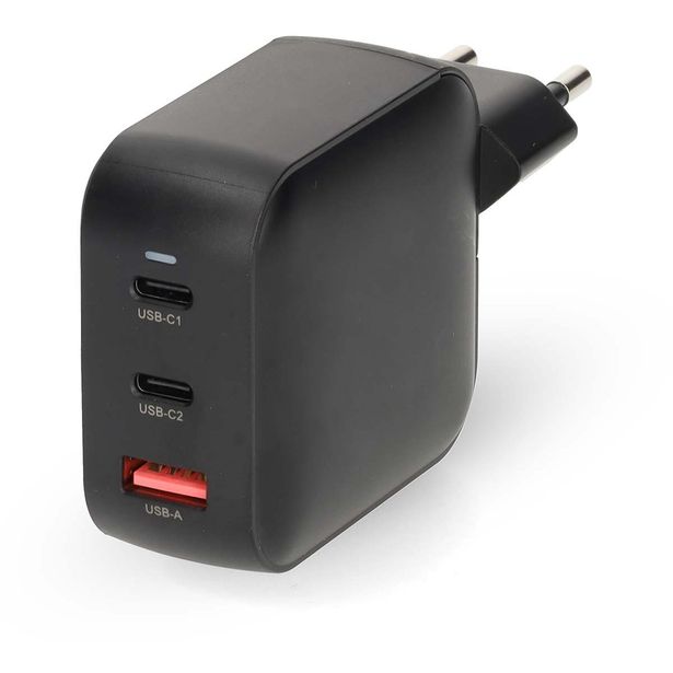 Pikalaturi Nedis, 100W, gan, USB-A/USB-C, musta