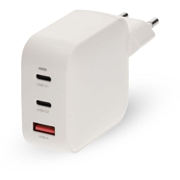 Pikalaturi Nedis, 100W, gan, USB-A/USB-C, valkoinen
