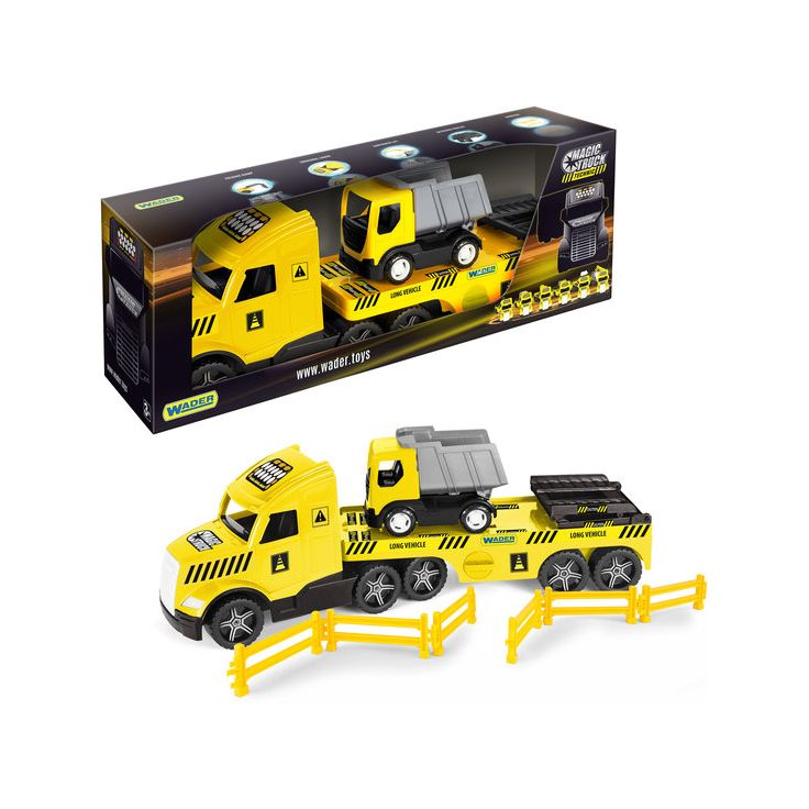 Lavettirekkasetti Wader Magic Truck Technic, 78cm, kuorma-autolla