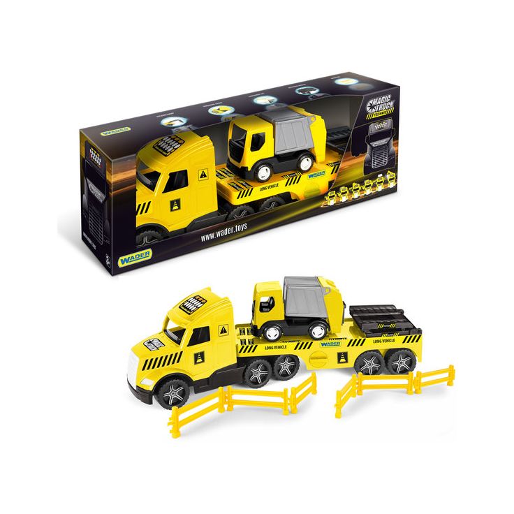 Lavettirekkasetti Wader Magic Truck Technic, 78cm, roska-autolla