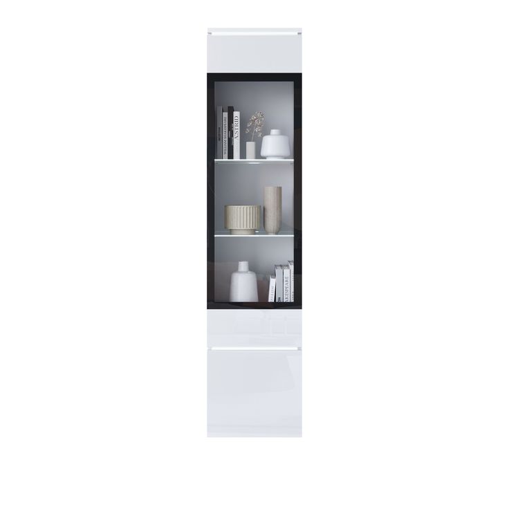 Korkea vitriinikaappi VERA TYP 002 + LED