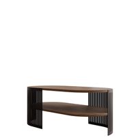 Soikea sohvapöytä FIKOLI II, ruskea, musta