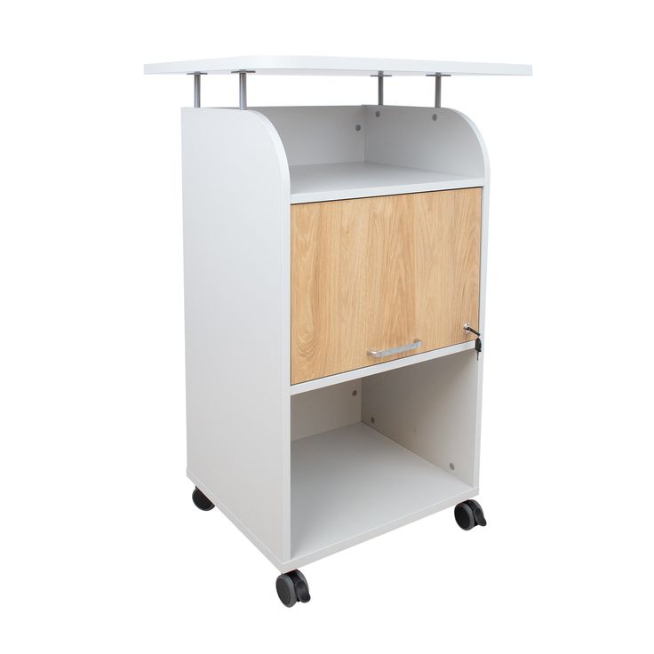 Seisomapulpetti Home4You ERGO 70x63x1135 cm valkoinen/puu