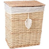 Pyykkikori Home4You WILLI TASSEL 47x35xK55 cm, beige