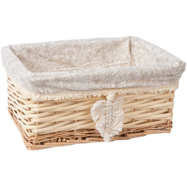 Basket WILLI TASSEL 34x25xH15cm