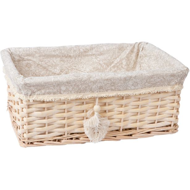 Basket WILLI TASSEL 43x30xH18cm