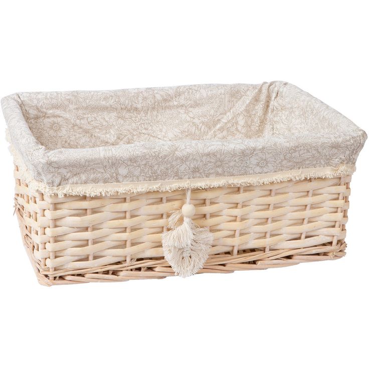 Basket WILLI TASSEL 43x30xH18cm