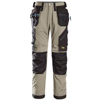 Riipputaskuhousut Snickers 6210 LiteWork 37.5, khaki/musta, koko 46, Verkkokaupan poistotuote