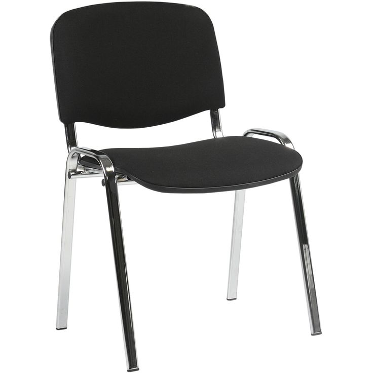 Guest chair ISO black/chrome