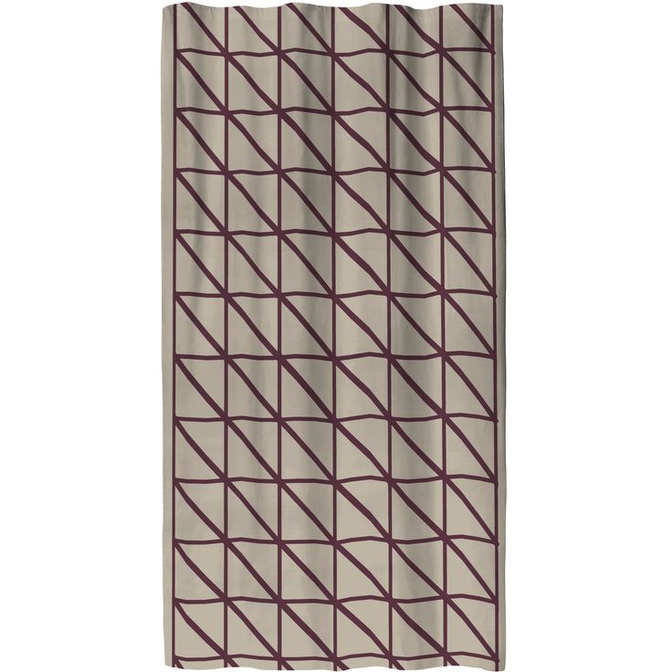 Sivuverho Vallila Lucina, beige/viini, 140x250 cm