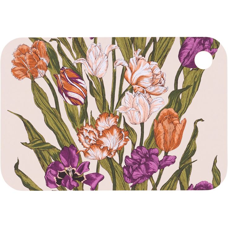 Leikkuulauta Vallila Kukoistus, terra/lila, 21x31 cm