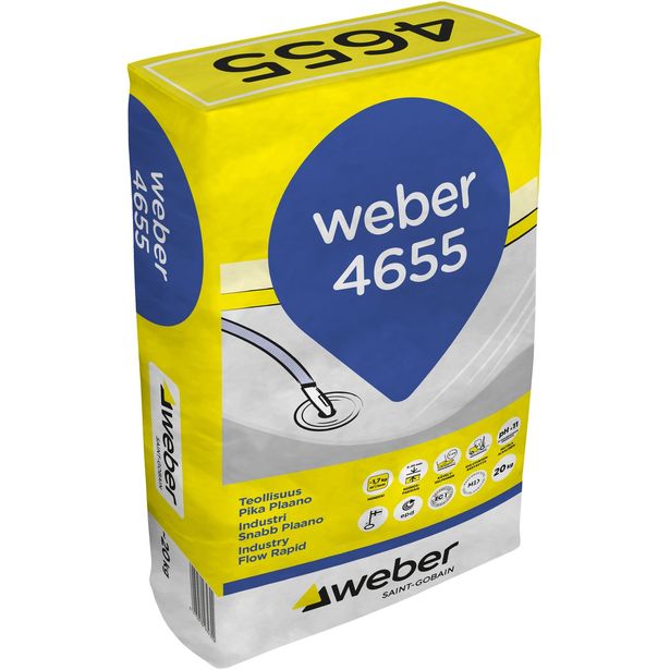 Lattiatasoite Weber Vetonit 4655 Teollisuus PikaPlaano, 20kg