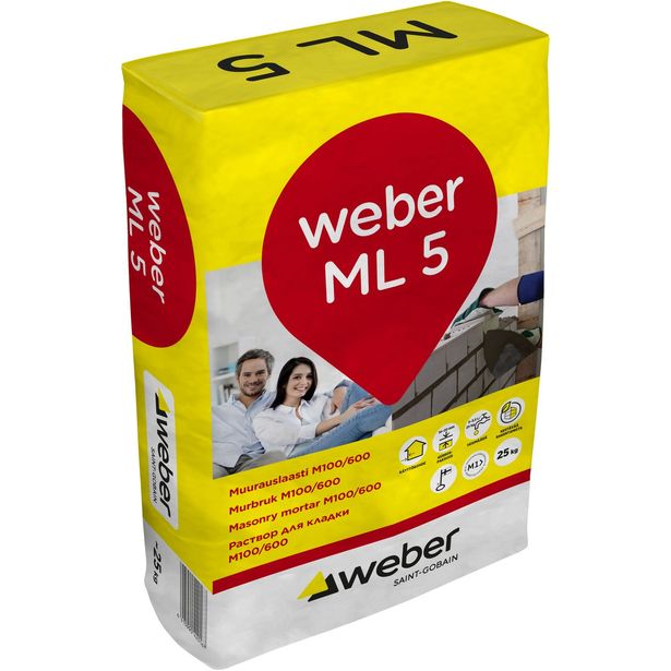 Muurauslaasti Weber Vetonit ML 5 M100/600 25 kg