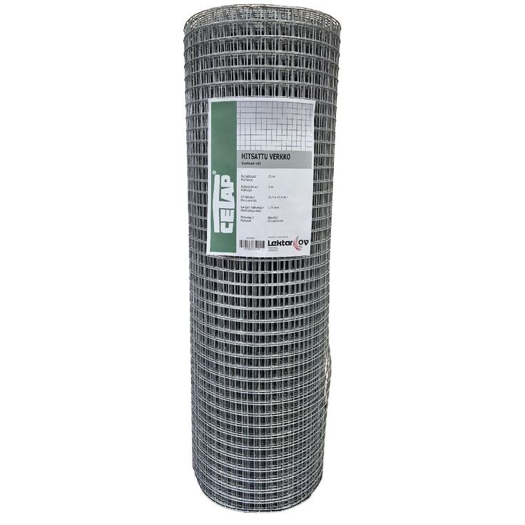 Hitsattu verkko Cetap, 25.4x25.4x1.75mm, 1x25m, sinkitty