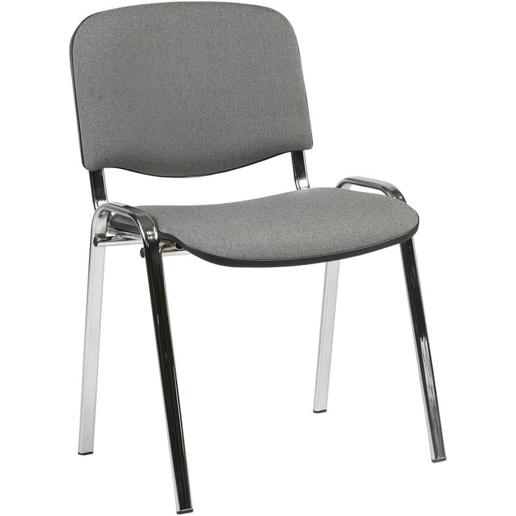 Guest chair ISO grey/chrome