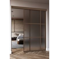 Liukuovi Hietakari Inne C5T Tokyo, soft closing -mekanismilla ja kiinteällä seinällä, mittatilaus, eri vaihtoehtoja