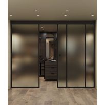 Liukuovi Hietakari Inne C3N New York, soft closing -mekanismilla ja kahdella kiinteällä seinällä, mittatilaus, eri vaihtoehtoja