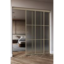 Liukuovi Hietakari Inne C5P Paris, soft closing -mekanismilla ja kiinteällä seinällä, mittatilaus, eri vaihtoehtoja