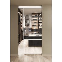 Seinäkiinnitteinen liukuovi Hietakari Inne W1T Tokyo, soft closing -mekanismilla, mittatilaus, eri vaihtoehtoja