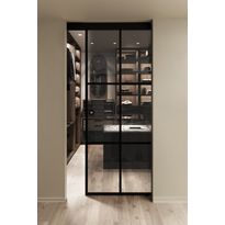 Kattokiinnitteinen liukuovi Hietakari Inne C1P Paris, soft closing -mekanismilla, mittatilaus, eri vaihtoehtoja