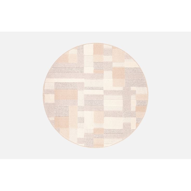 Pyöreä matto VM Carpet Domino, beige halk. 133cm