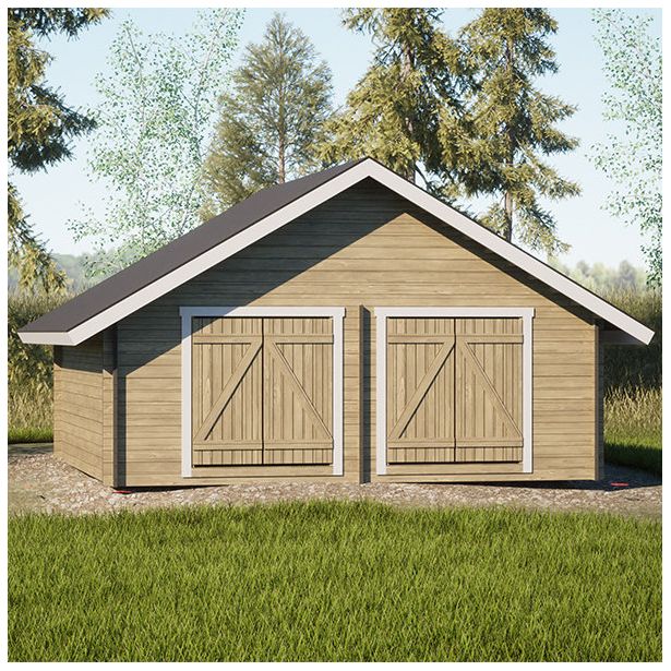 Pihavarasto/lato LP Garden  S-XXL, 25m², suoraseinäinen