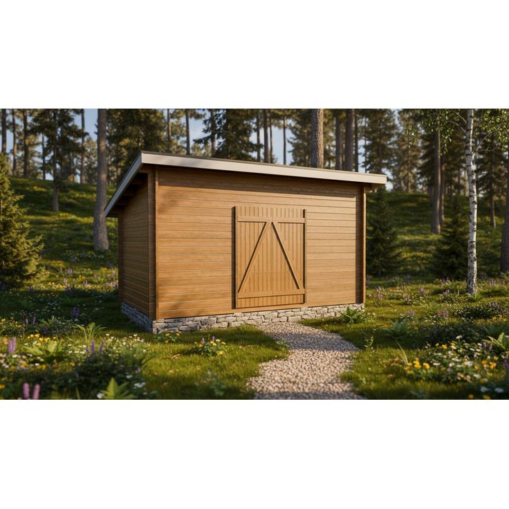 Pihavarasto/lato LP Garden P-M, 10m², pulpettikatolla