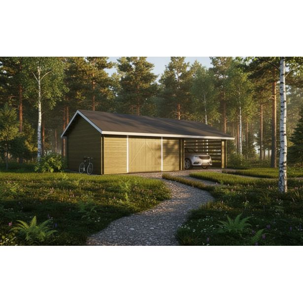 Autotalli ja autokatos LP Garden AT30KL, 53.9m²