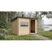 Pihasauna LP Garden Kuutio Plus, 7.7m², katoksella