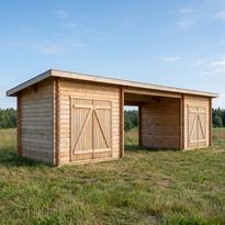 Pihavarasto/parilato LP Garden PS-S+S, 6m² + 6m² välikatoksella