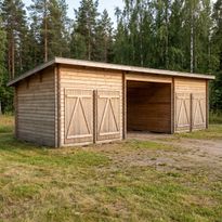 Pihavarasto/parilato LP Garden PS-L+L, 16,8m² + 16,8m² välikatoksella