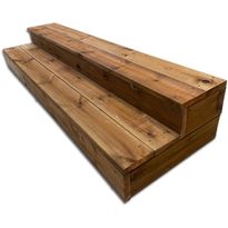 Ulkoporras PatioN°rd Nousu, kahdella askelmalla, eri leveyksiä