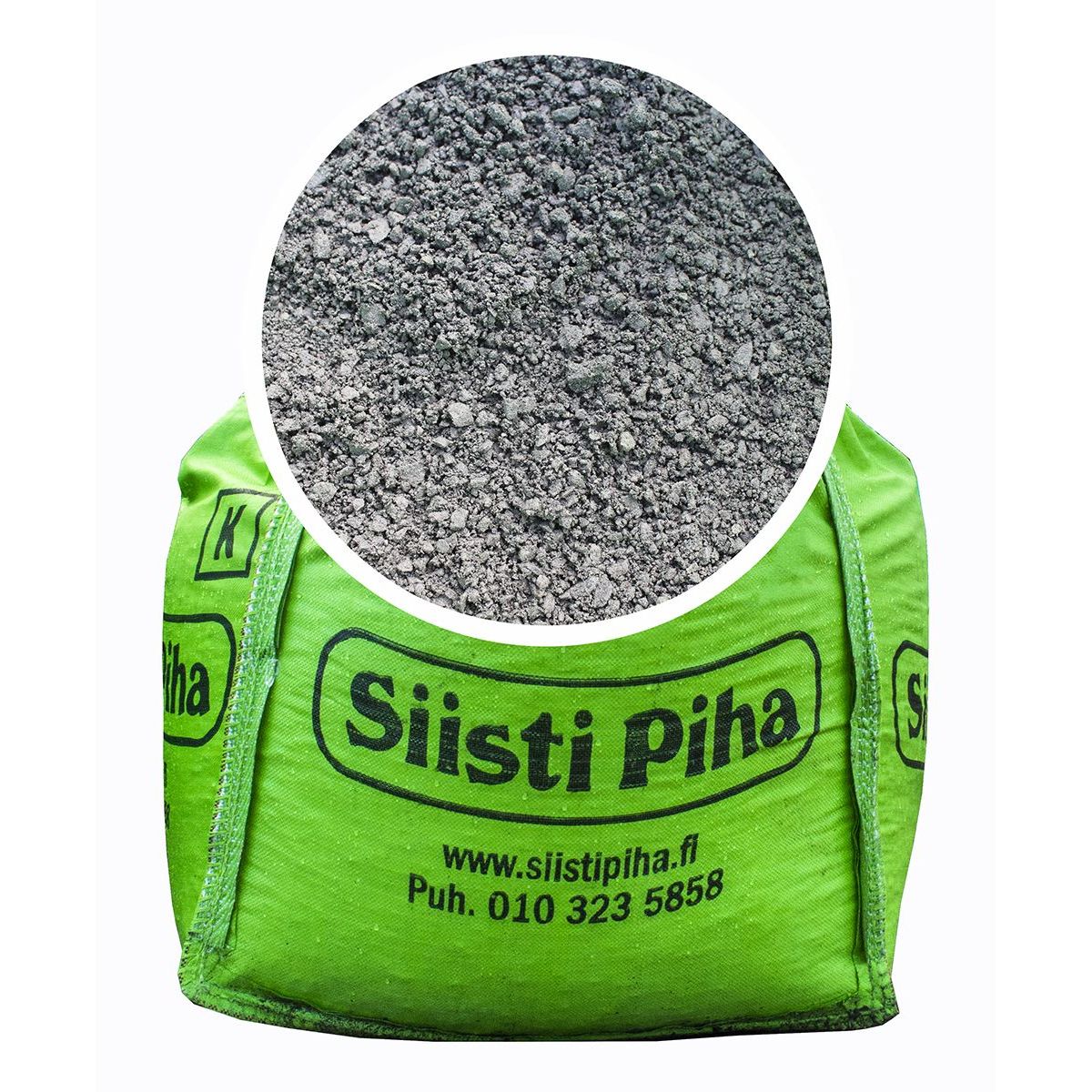 Kivituhka Siisti Piha, 0-6mm, harmaa, 250kg
