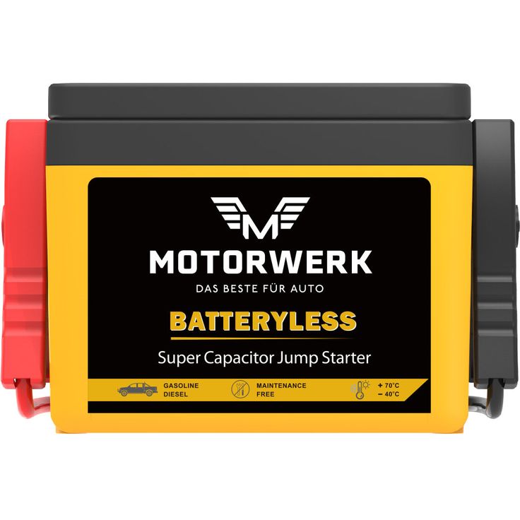 Motorwerk 12 V akuton superkondensaattori apukäynnistin