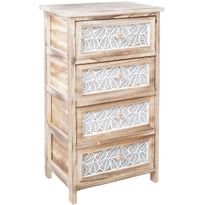 Lipasto Home4You KASEKE 4 säilytysosalla 40x29x73 cm, luonnonväri, beige