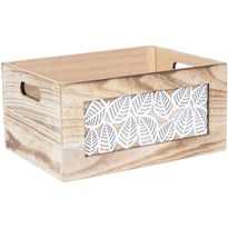 Puulaatikko Home4You KASEKE 36x26x18 cm, luonnonväri, beige