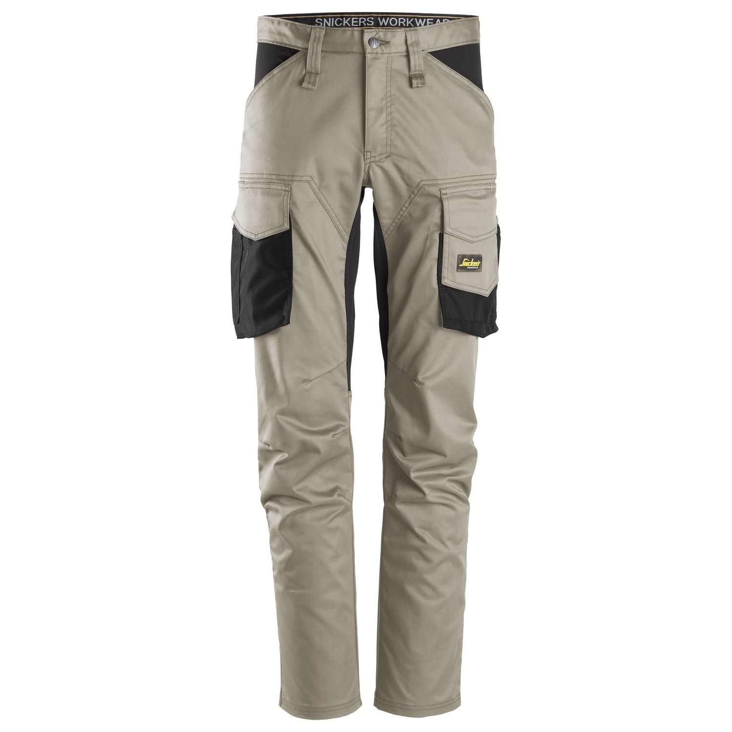 Cargohousut Snickers 6803 AllroundWork, khaki/musta, koko 112