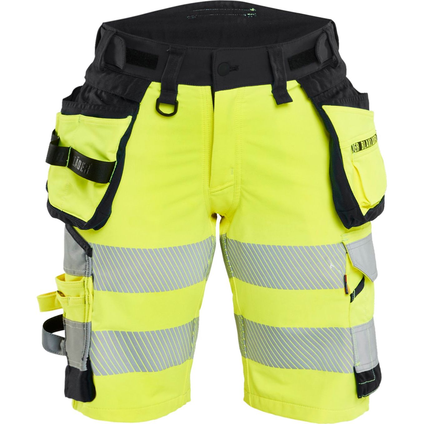 Naisten shortsit Blåkläder 7020 Highvis 4-way stretch, huomiokeltainen/musta, C50