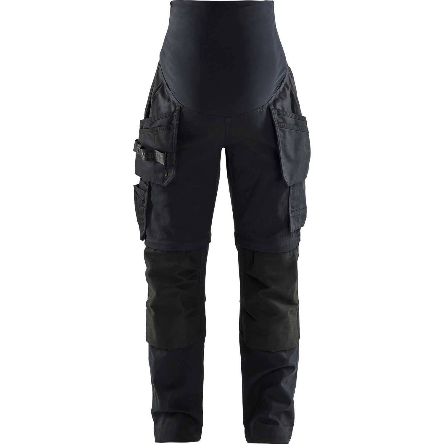 Riipputaskulliset äitiyshousut Blåkläder 7103 zip-off, musta, M