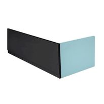 Kylpyammeen etulevy Interia Plain Nika 1500x590 mm, mattamusta, vasen