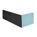 Kylpyammeen etulevy Interia Plain 1800x590 mm, mattamusta, vasen
