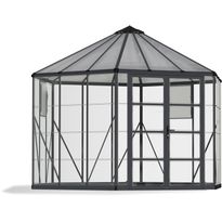 Kasvihuone Palram-Canopia Oasis 12 Hexagon 8,6 m², harmaa