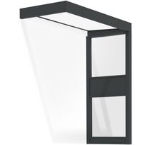 Ovikatos Palram-Canopia Sophia 0,9 x 2 m + sivuseinä, harmaa/opaali