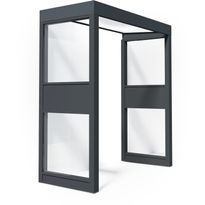 Ovikatos Palram-Canopia Sophia 0,9 x 2 m + 2 sivuseinää, harmaa/opaali