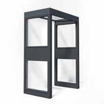 Ovikatos Palram-Canopia Sophia 0,9 x 1,5 m + 2 sivuseinää, harmaa/kirkas