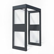 Ovikatos Palram-Canopia Sophia 0,9 x 1,5 m + 2 sivuseinää, harmaa/opaali