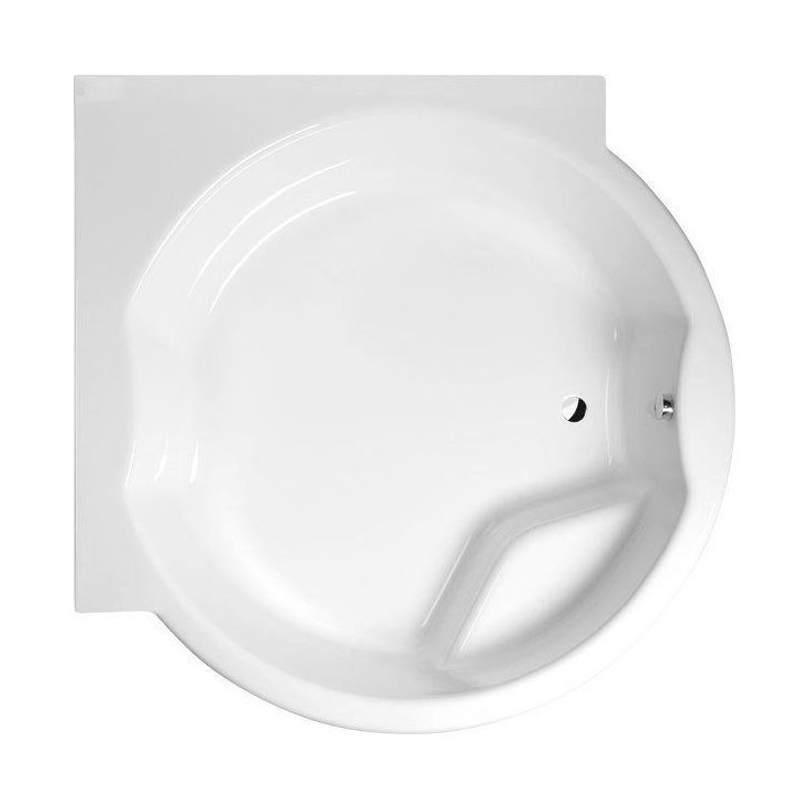 Kylpyamme Interia Royal Corner + tukikehys, 173x173x490 mm, valkoinen